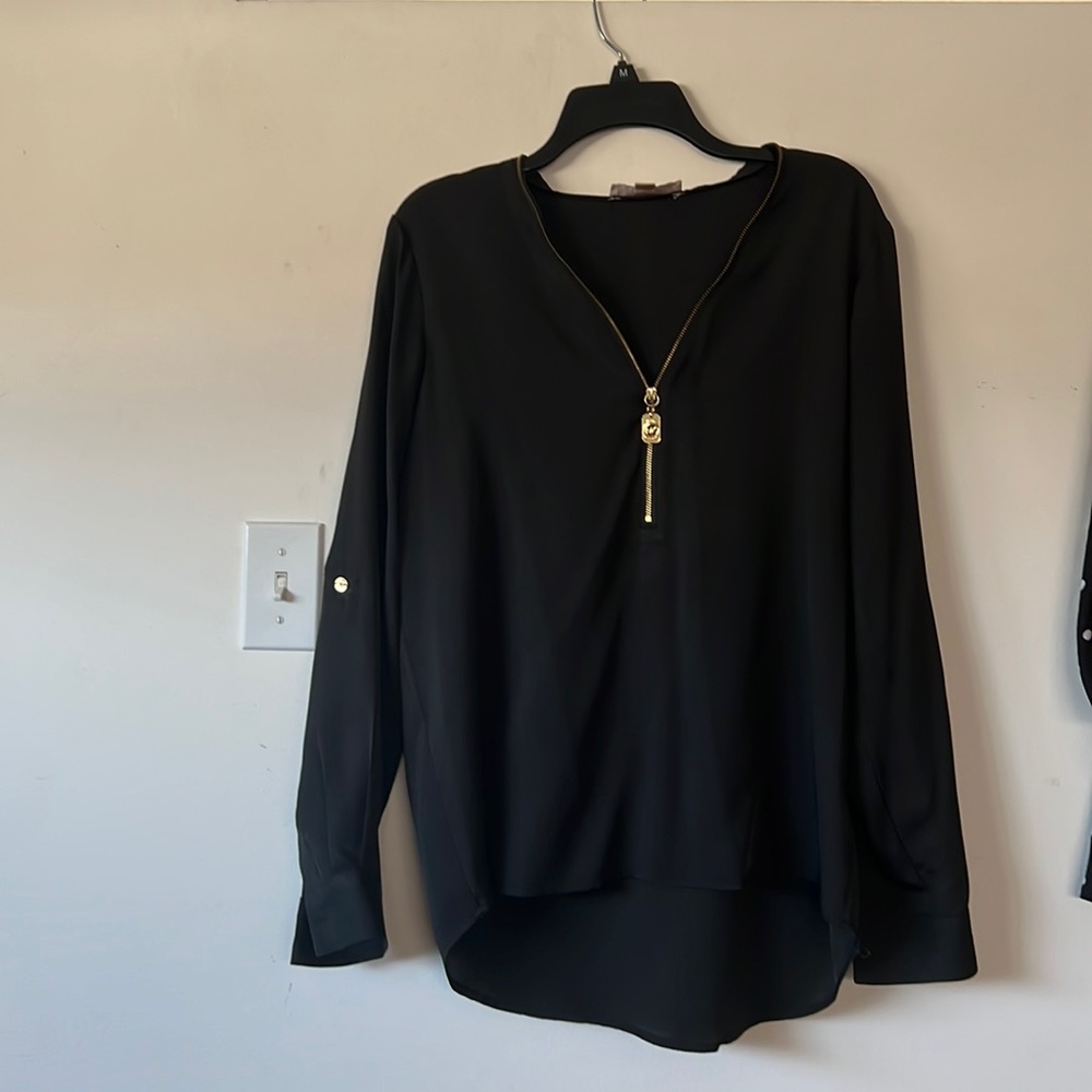 Michael Kors Zip front blouse, Size 10